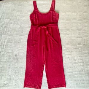 BB Dakota Suit Your Needs Crop Jumpsuit in Scooter Red Size 14